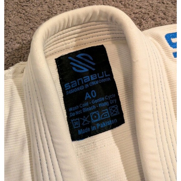 Sanabul Essential BJJ Jiu Jitsu Gi White Adult Size A0 MMA - Picture 5 of 7